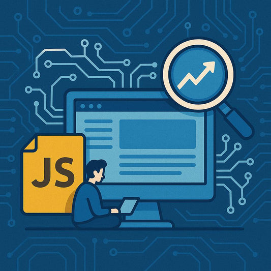 Illustration showing JavaScript code affecting SEO