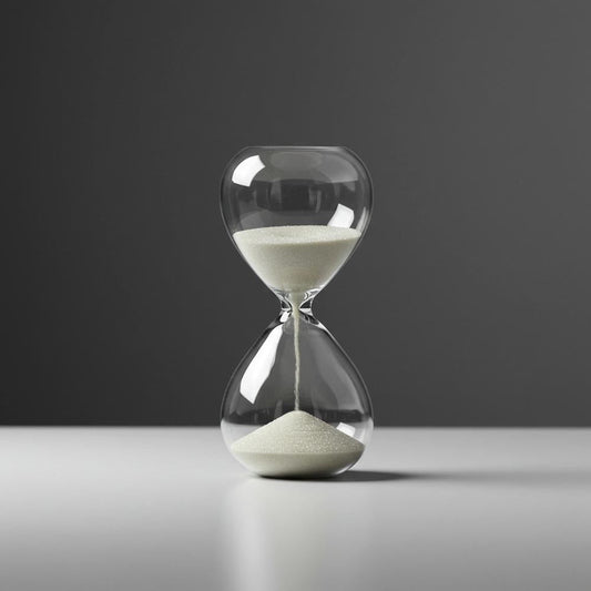Hourglass symbolizing the time it takes for blog SEO to show results