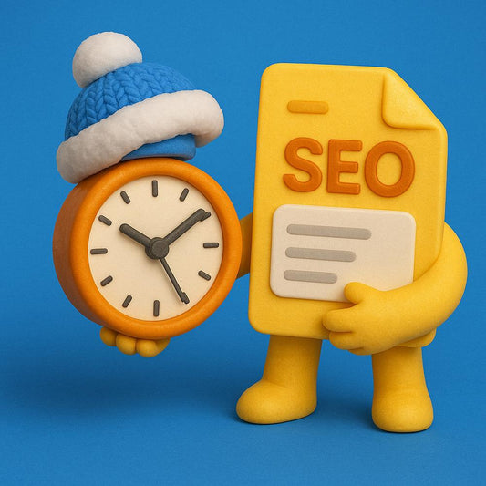 Illustration depicting strategies for managing seasonal SEO without impacting search rankings