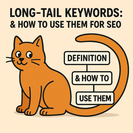 Illustration of long-tail keywords concept for SEO optimization