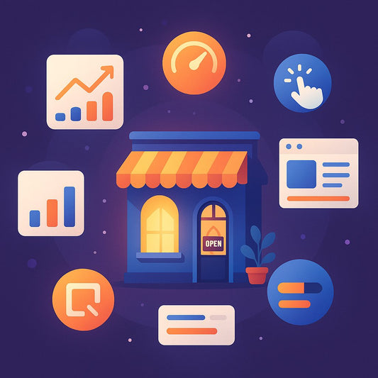 Small business website performance and Core Web Vitals impact graphic