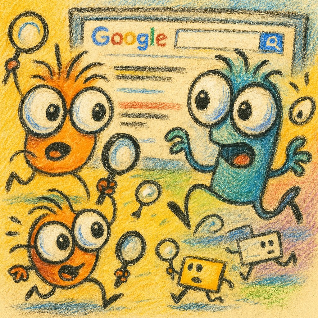 Illustration of peripheral vision in SERP layouts affecting SEO