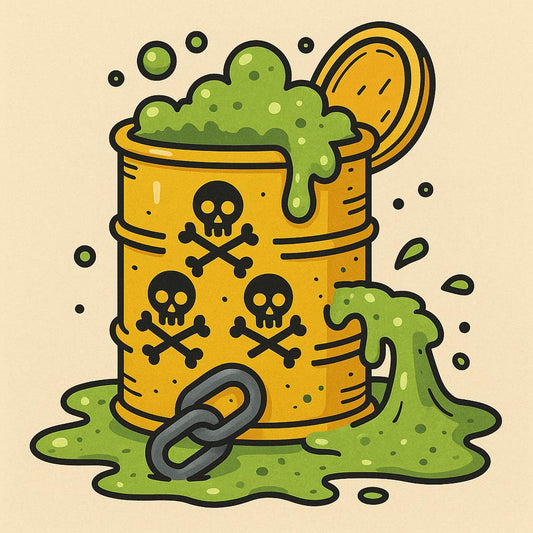Illustration depicting toxic backlinks and the process to disavow them