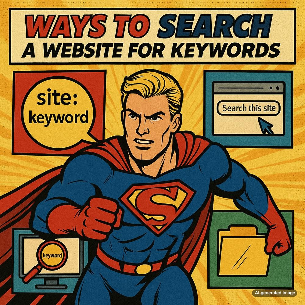 Illustration of keyword search techniques on a website