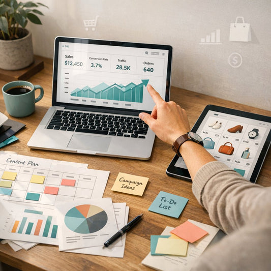 Keyword research dashboard showing long-tail product keyword ideas with high commercial intent for ecommerce SEO planning
