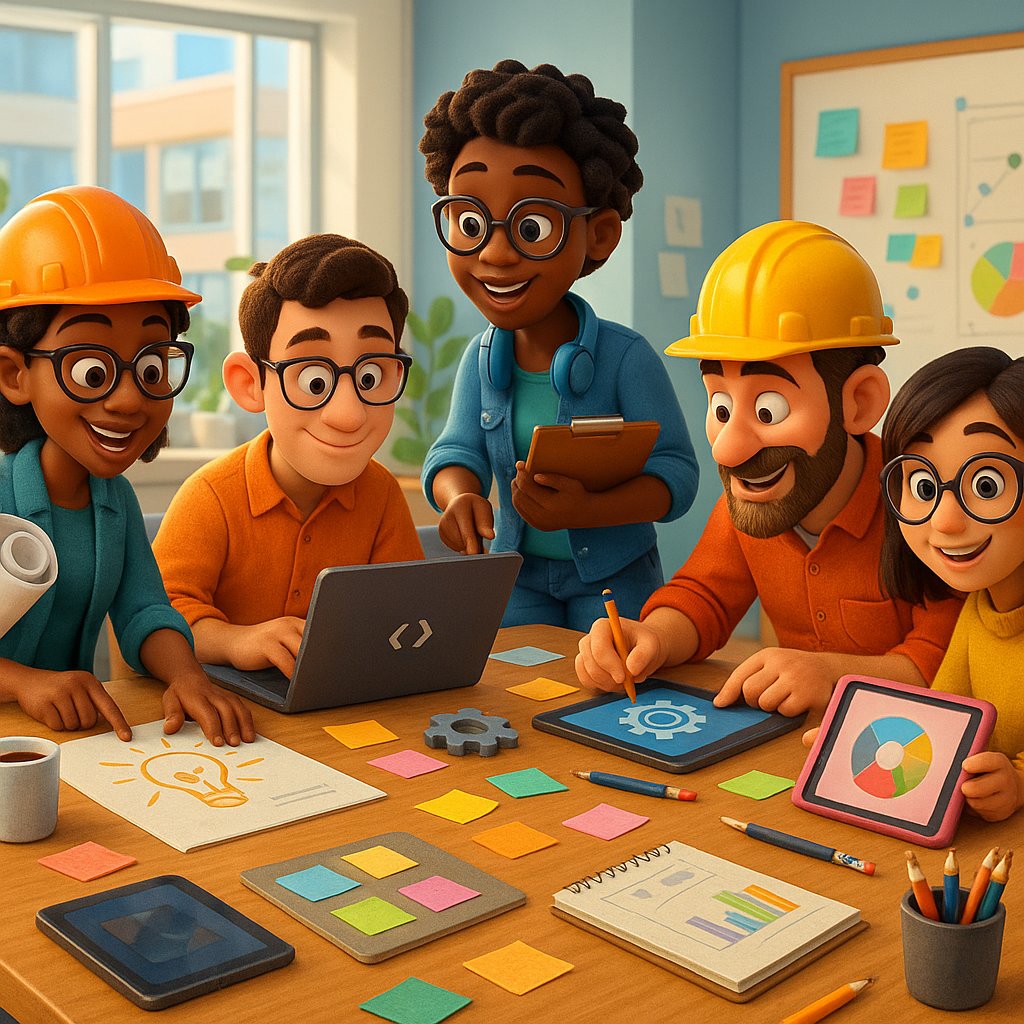 Illustration of content collaboration and link building strategy