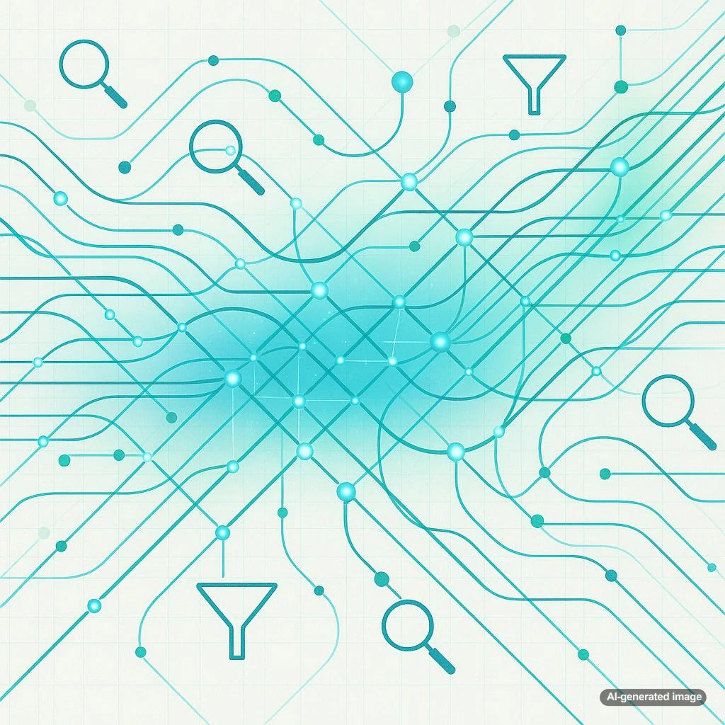 Image illustrating the concept of calculating true organic ROI through search data and sales funnels integration