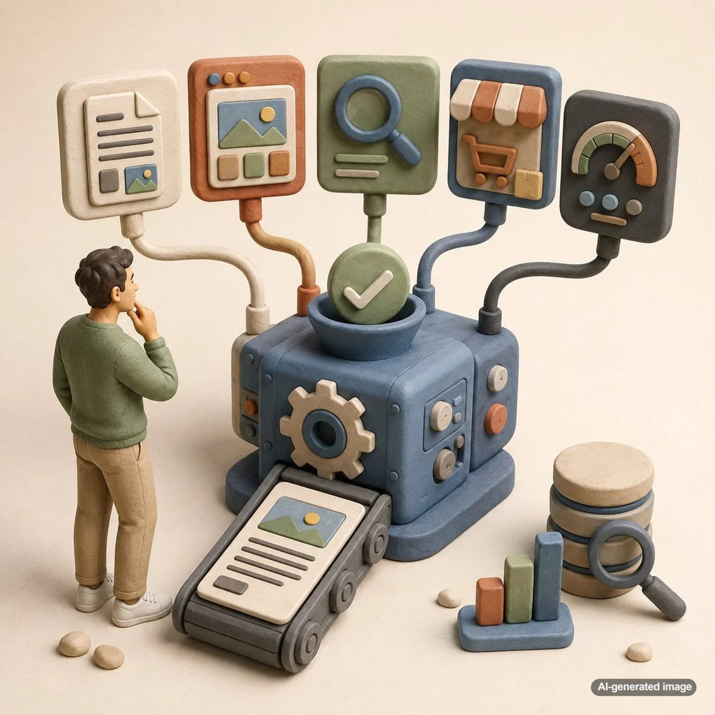 Business team evaluating a content automation engine for scalable SEO and publishing workflows