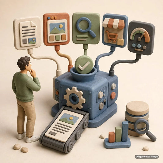 Business team evaluating a content automation engine for scalable SEO and publishing workflows