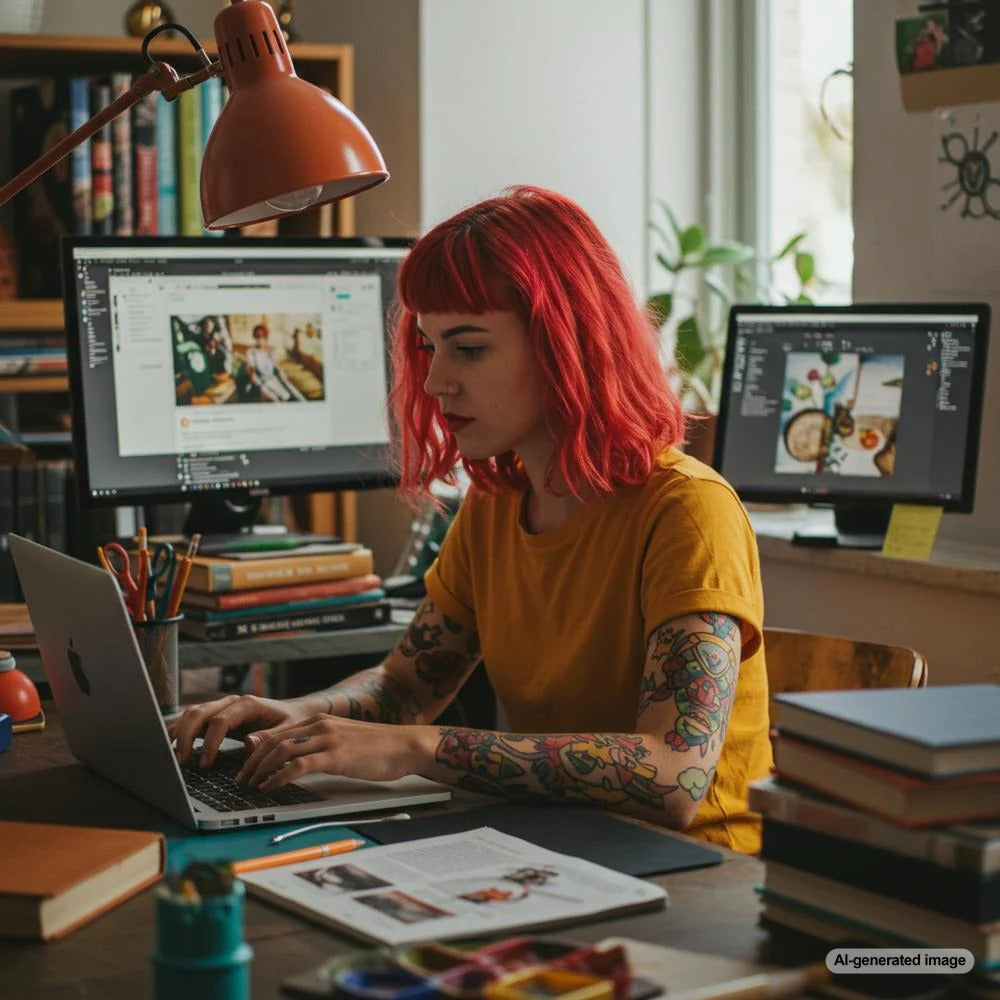 A creative image representing content creation for business growth