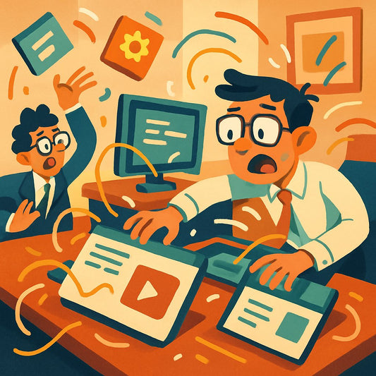 Illustration showing layout shift caused by ads loading on a webpage