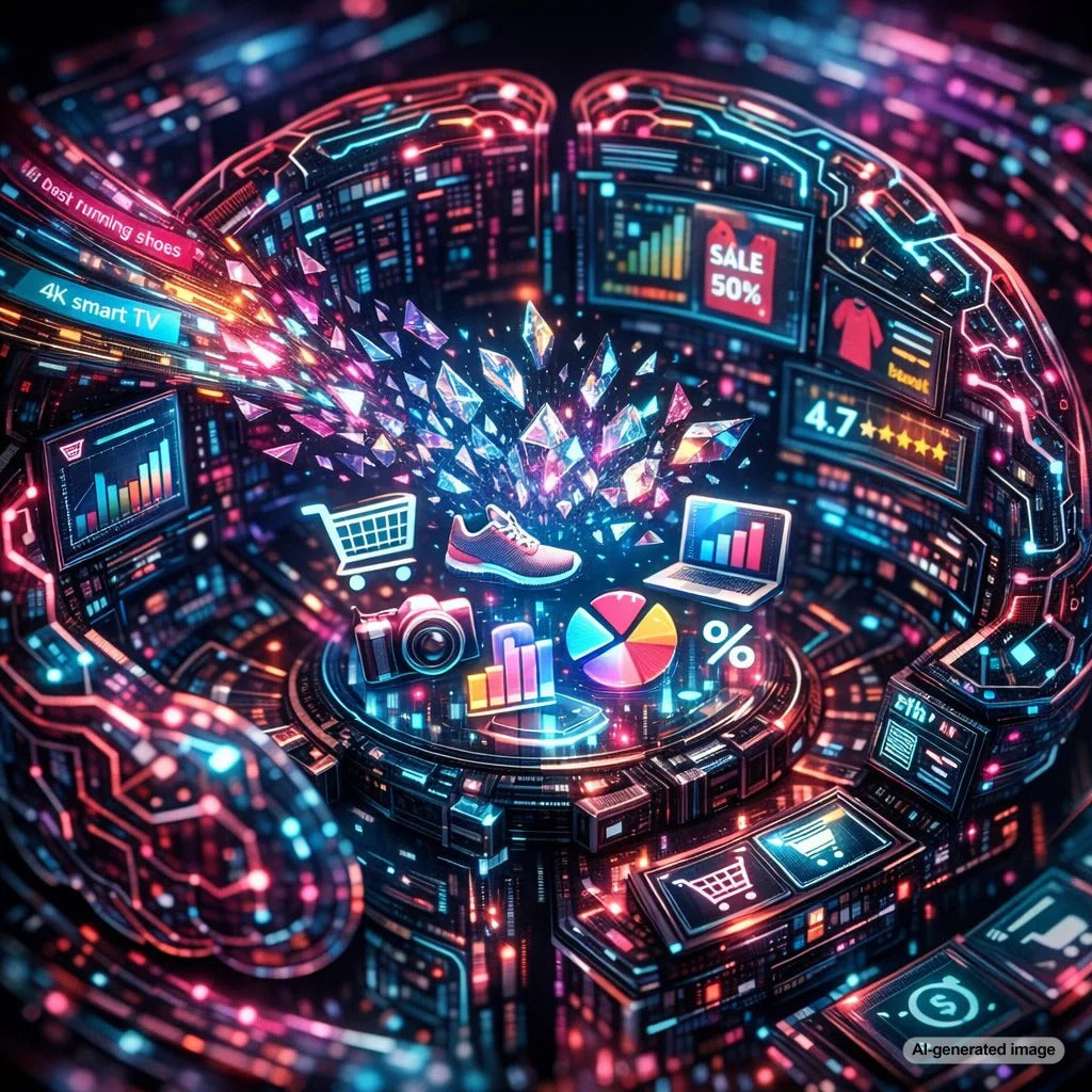 Illustration representing Google RankBrain interpreting search queries and user intent through machine learning