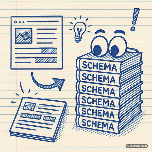 Illustration of schema markup enhancing website visibility in search results