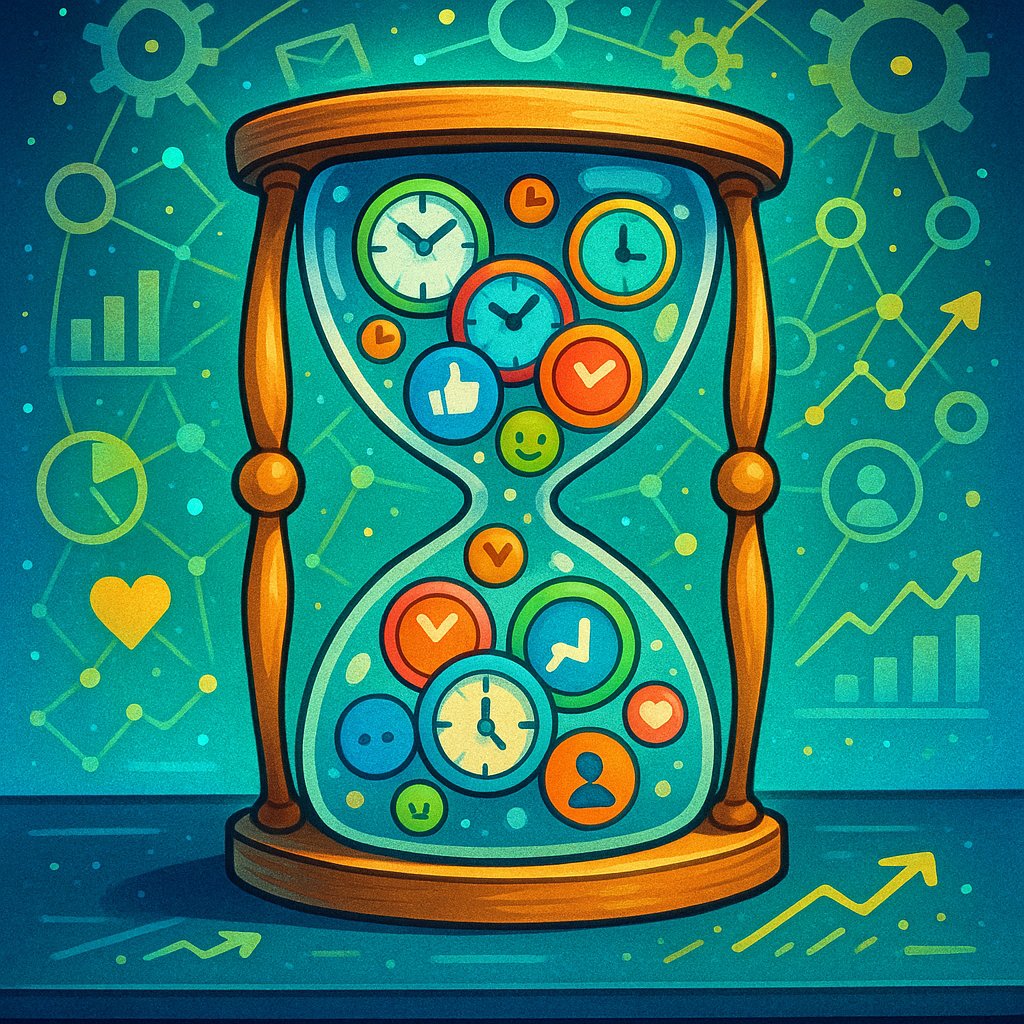 Illustration showing user staying engaged on a webpage linking dwell time to SEO