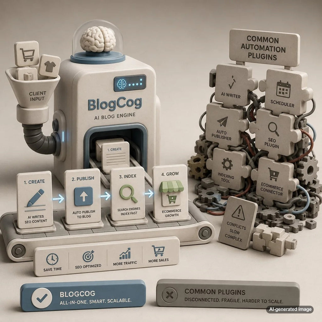 How BlogCog compares to common WordPress automation plugins for AI driven blogging and SEO content growth