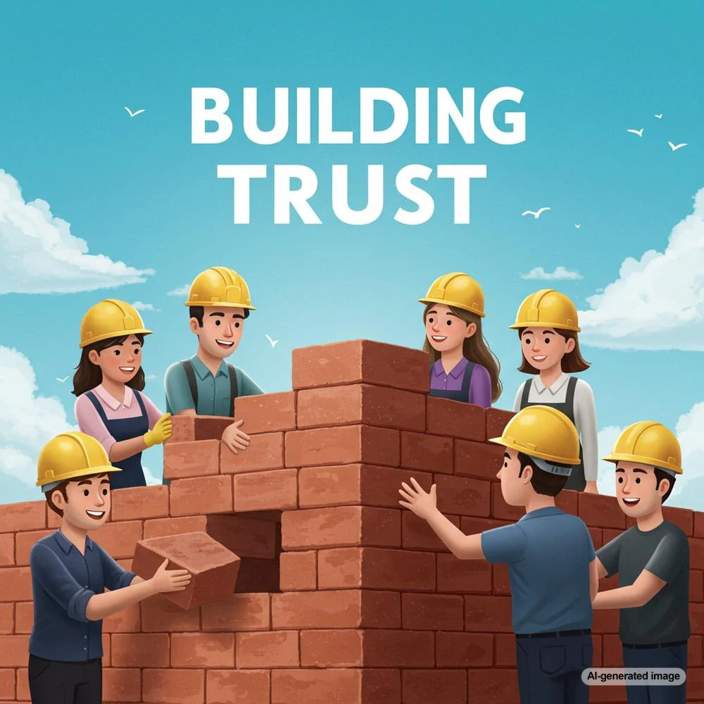 Illustration depicting the connection between blogging and audience trust