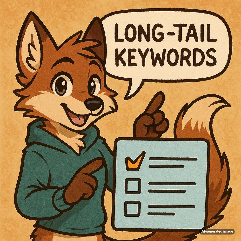 Illustration depicting the impact of blogging on e-commerce site rankings through long-tail keywords