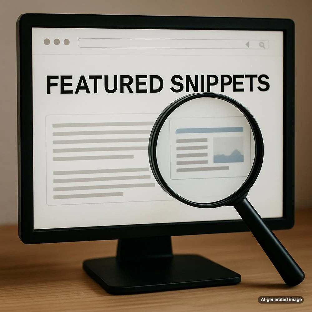 Illustration depicting blogging strategies for earning featured snippets