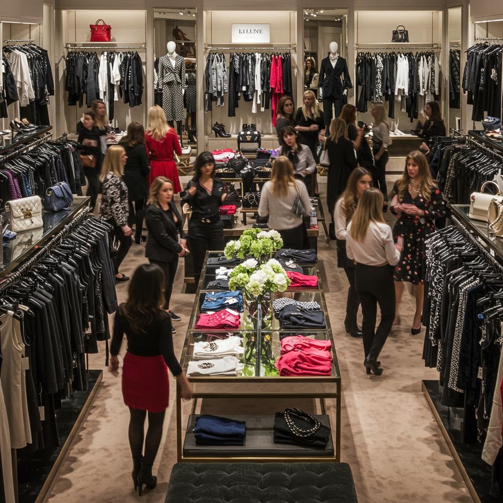 A stylish boutique with fashion items and a welcoming ambiance