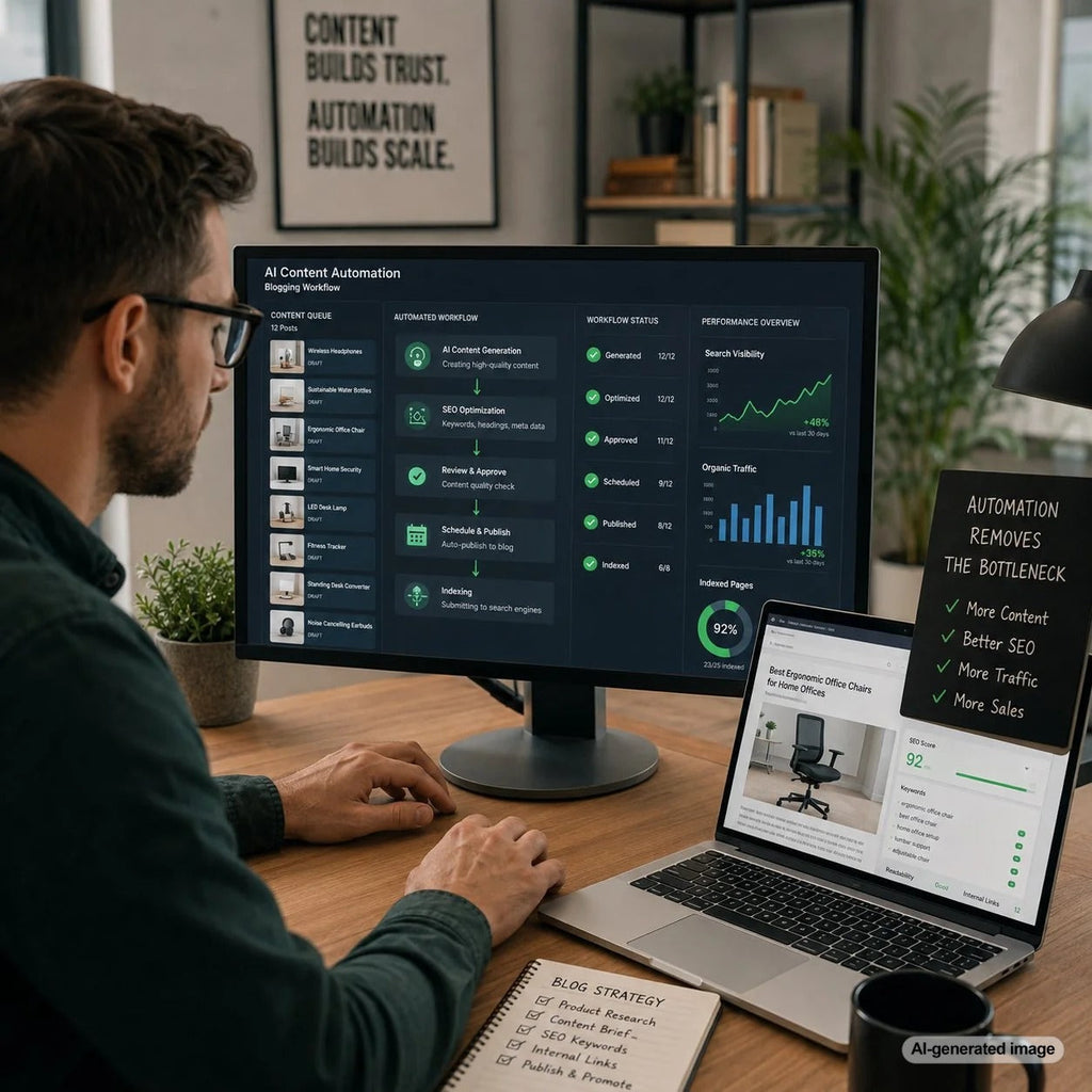 Content automation workflow removing business blogging bottlenecks and supporting consistent SEO growth