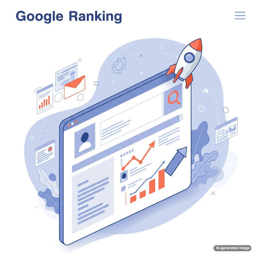 Illustration depicting strategies to increase Google ranking