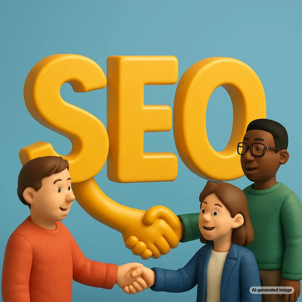Illustration depicting SEO optimization process