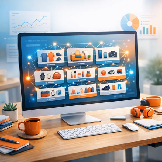 E-commerce site structure diagram showing categories, subcategories, and product hierarchy for SEO optimization