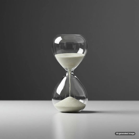 Hourglass symbolizing the time it takes for blog SEO to show results