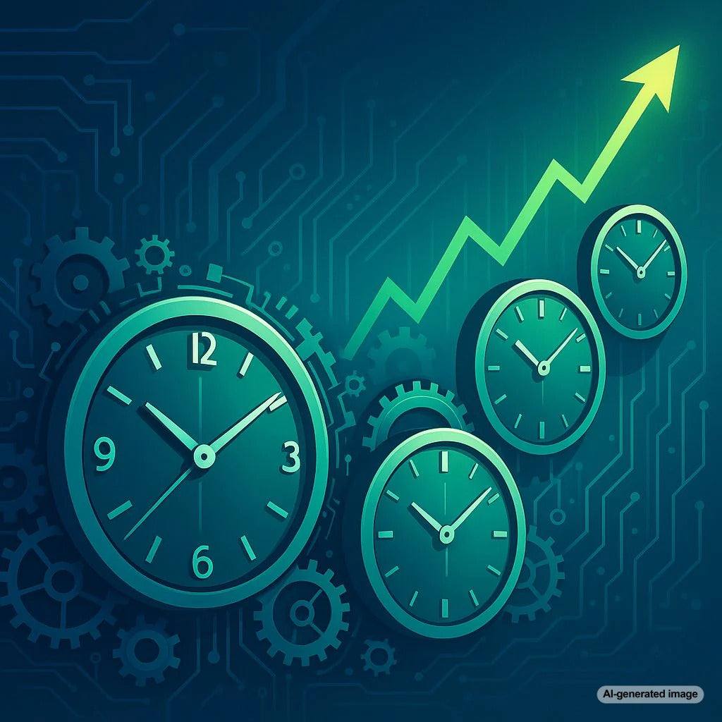 Clock and SEO growth graph symbolizing timeline to rank on Google