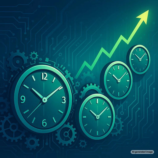 Clock and SEO growth graph symbolizing timeline to rank on Google