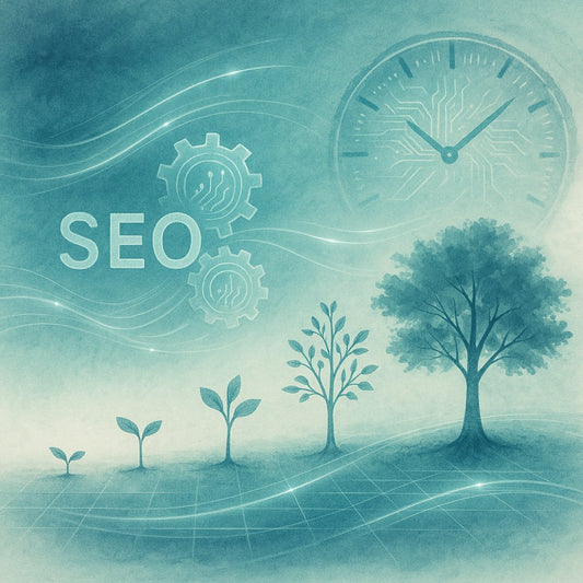 Timeline showing when SEO results appear for a website