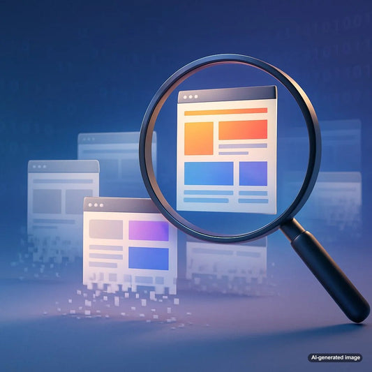 A cluttered digital workspace symbolizing index bloat and the need for website cleanup