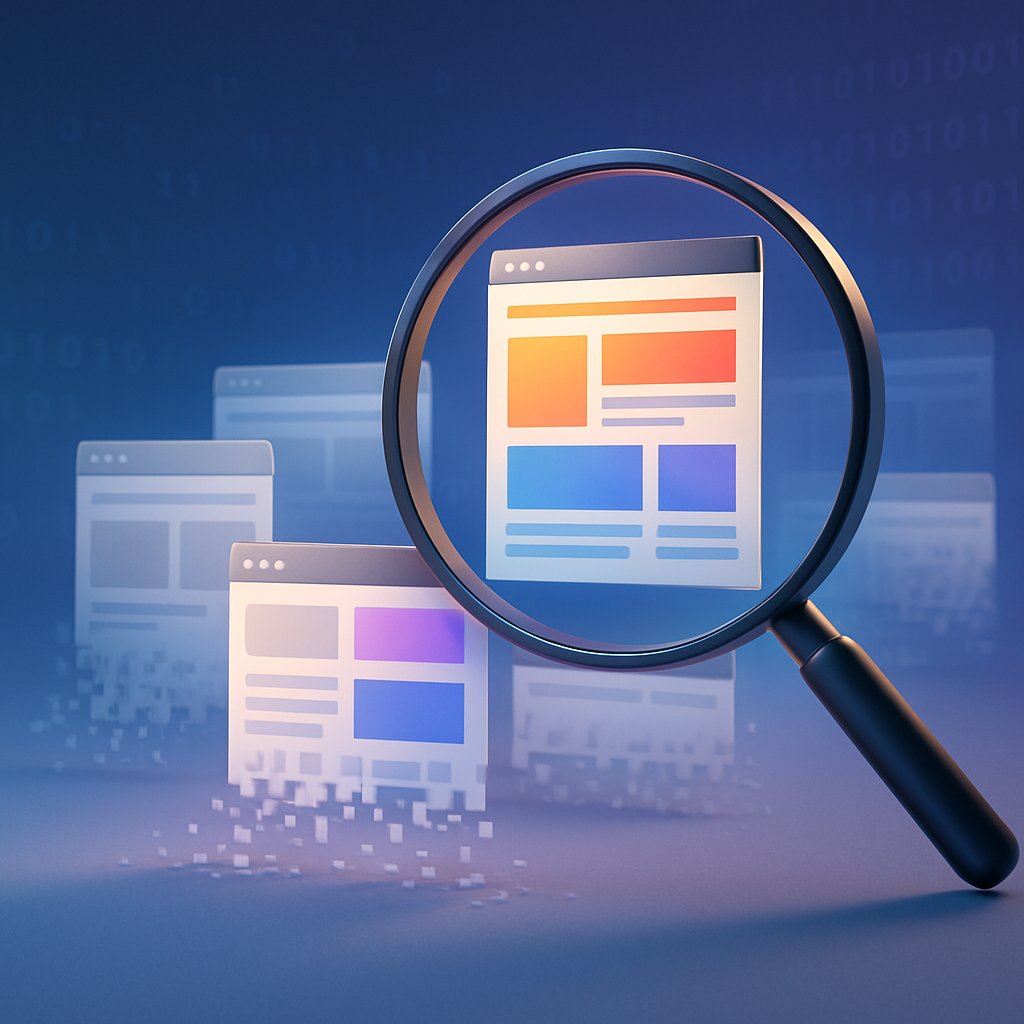 A cluttered digital workspace symbolizing index bloat and the need for website cleanup