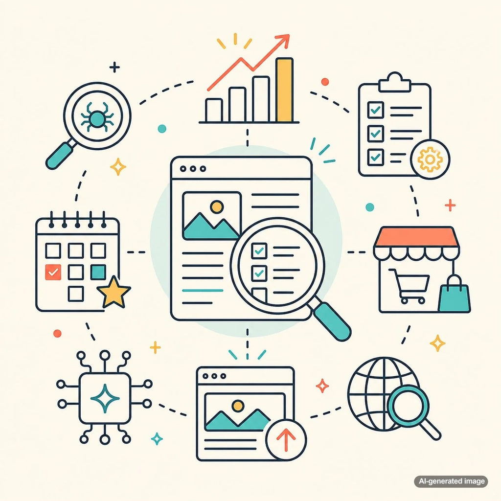 Blog audit dashboard illustrating SEO analysis and organic growth opportunities