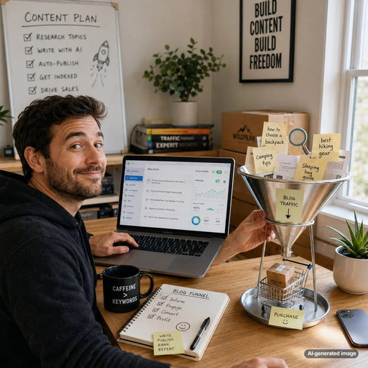 How to Build a Blog Funnel From Informational Search to Purchase with customer journey stages from awareness to conversion