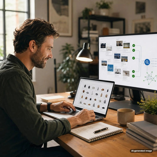 Content strategy planning dashboard for a large ecommerce website with 10,000 products