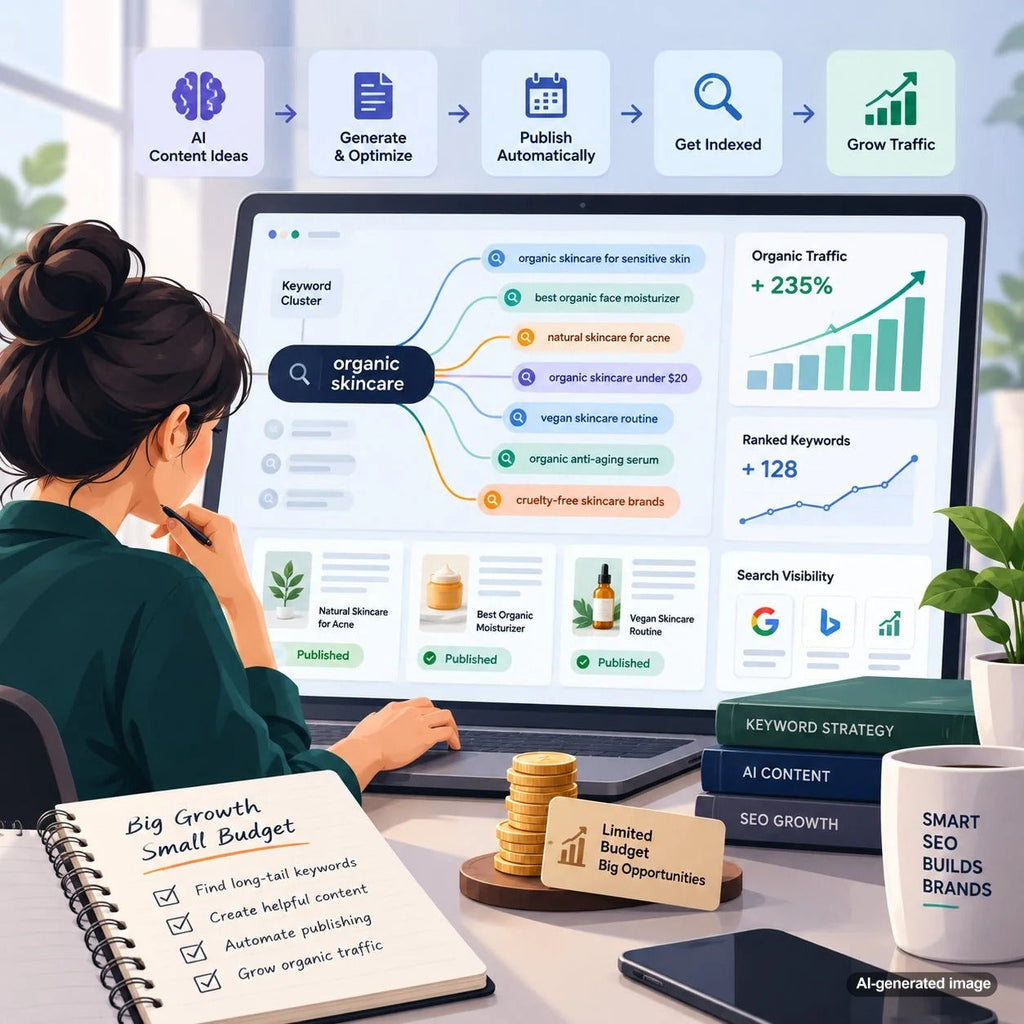 Long-tail SEO strategy planning for a brand working with a limited marketing budget