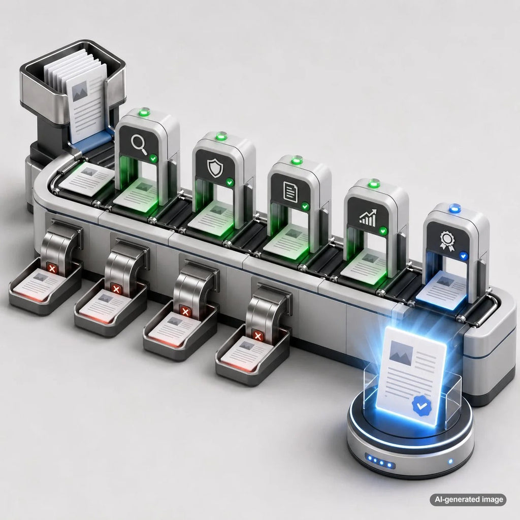 Content team building quality rules and review gates for an automated editorial workflow