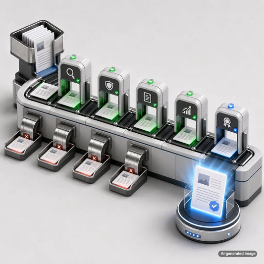 Content team building quality rules and review gates for an automated editorial workflow