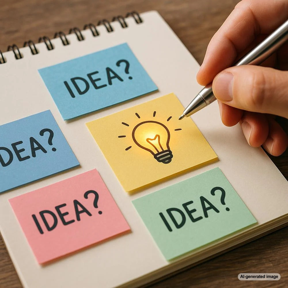An infographic illustrating steps to choose the best topic for your content