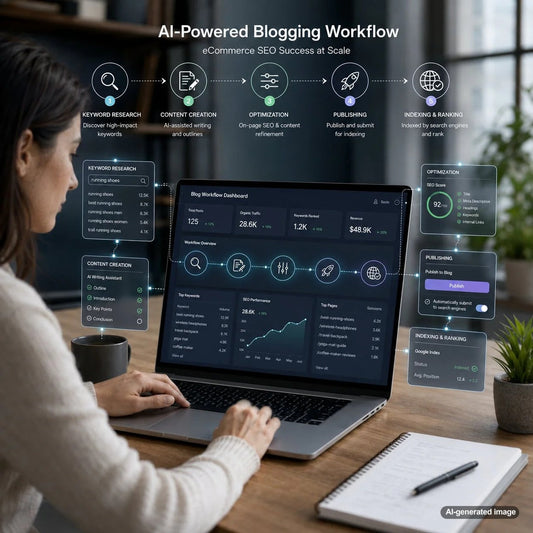 Scalable blog workflow for keyword research content creation and SEO optimization