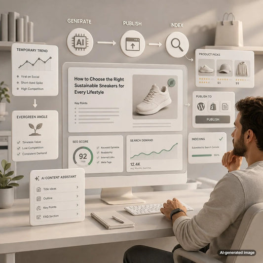 Content strategist transforming temporary trends into evergreen topics for lasting organic search traffic