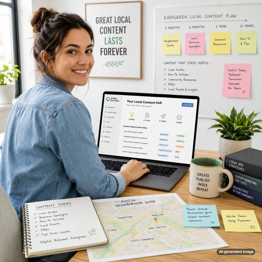 Creating evergreen local content that remains useful for customers and local search visibility over time
