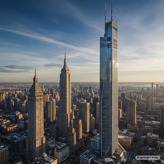 Illustration of a skyscraper symbolizing towering blog content