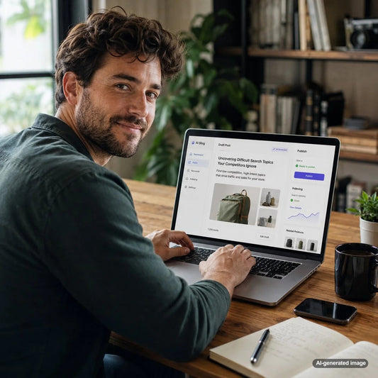 Business owner researching sensitive search topics and overlooked SEO content opportunities