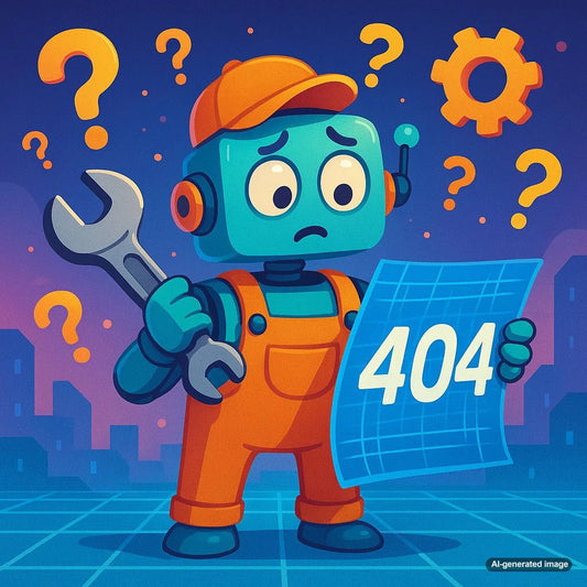 Illustration showing a soft 404 error message in Google Search Console