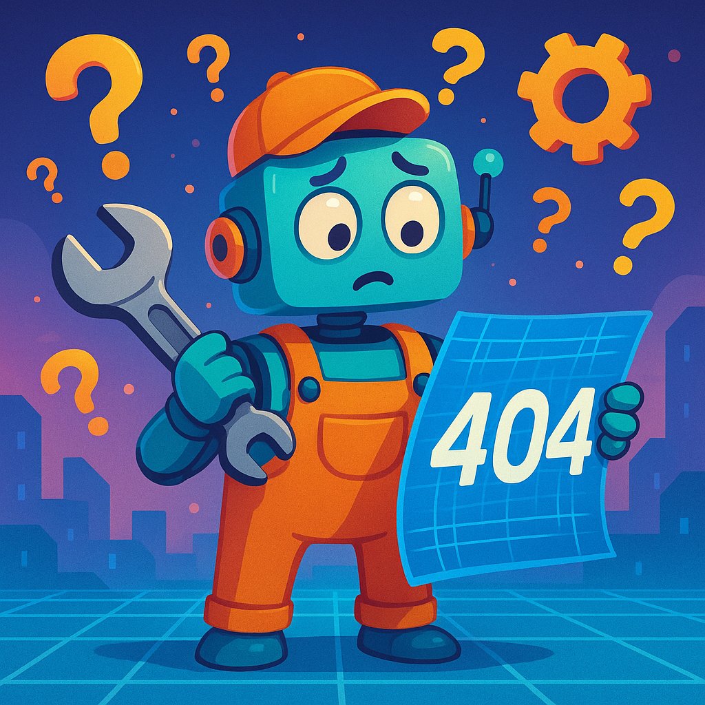 Illustration showing a soft 404 error message in Google Search Console