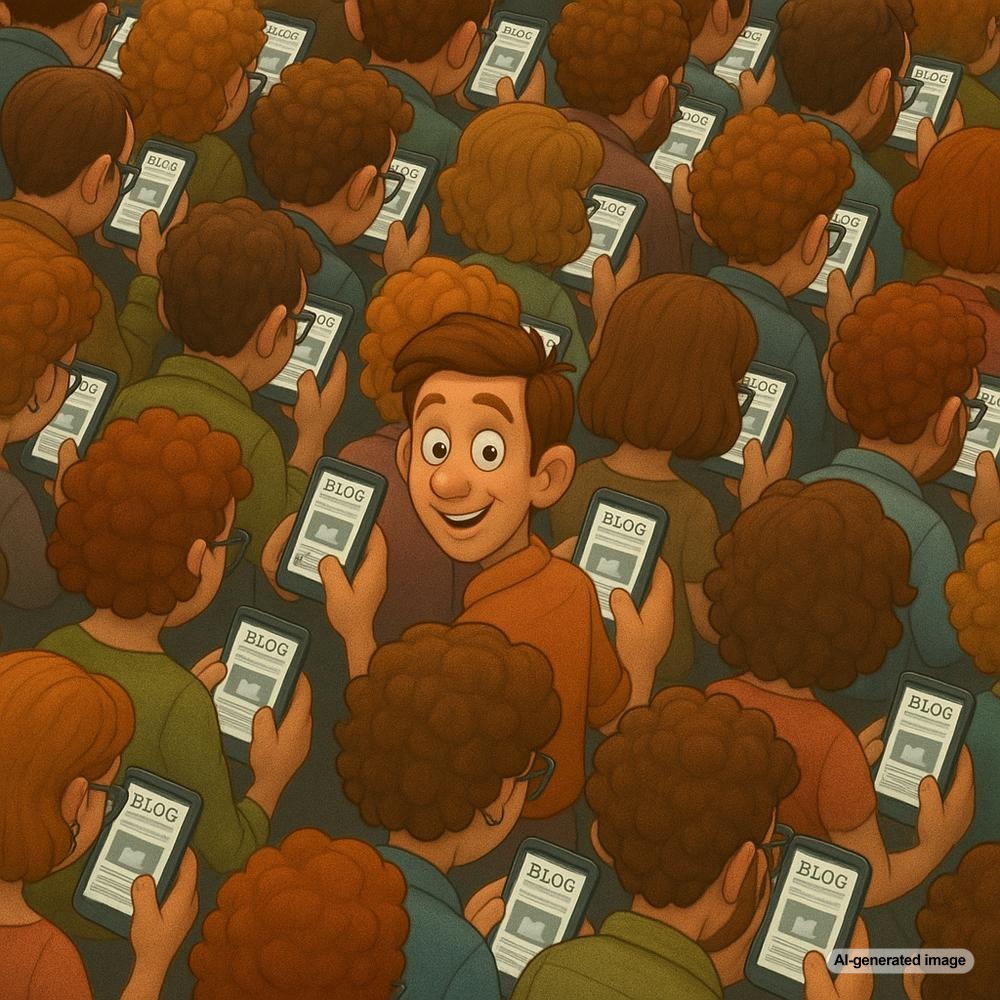 Illustration of a blog post achieving 1,000 daily views