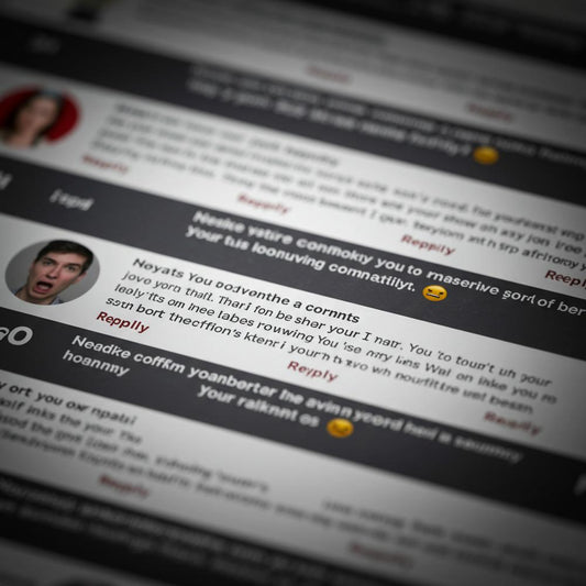 Illustration depicting strategies for managing negative blog comments