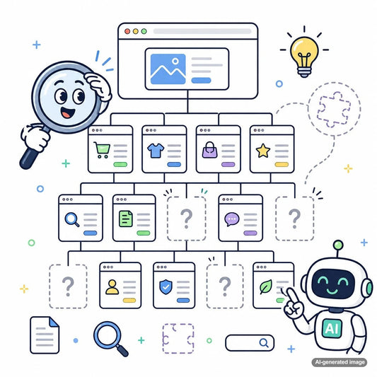 Website content audit showing missing topics, topic clusters, and SEO content opportunities